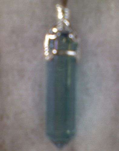 Aqua Aura Crystal Point Pendant