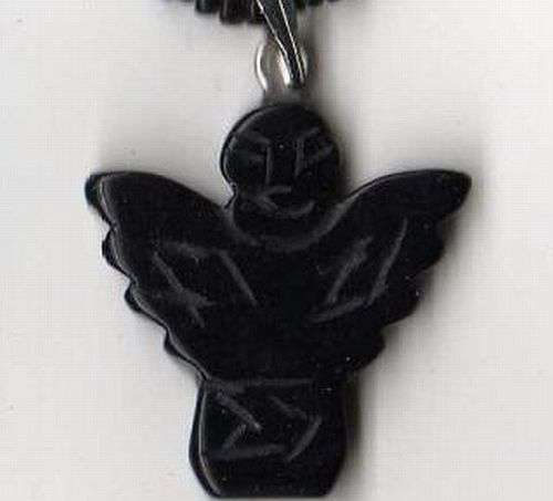 Black Onyx Angel Pendant
