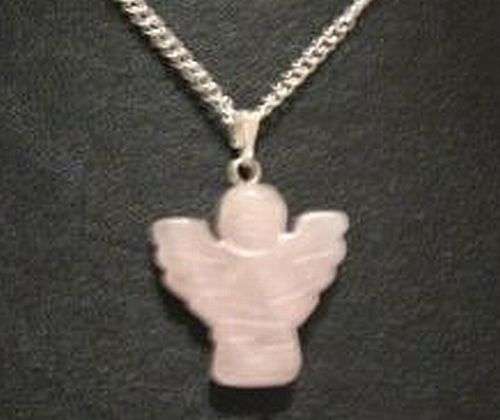 Rose Quartz Angel Pendant