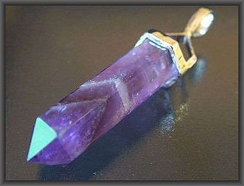 Pendant - Amethyst, double terminated point