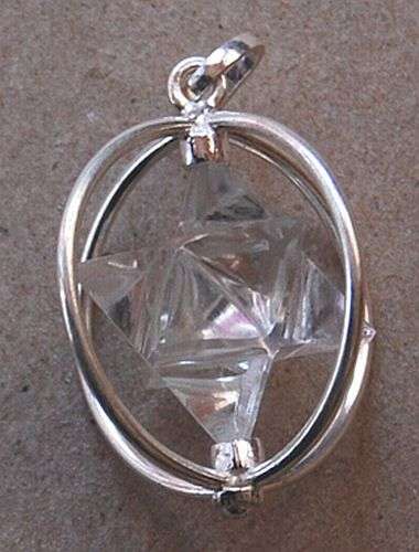 Crystal Quartz Merkaba Star Pendant