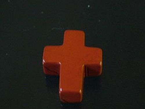 Red Jasper Cross Bead