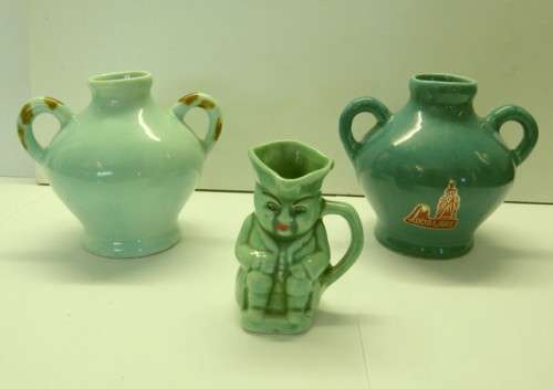 Lucia Ware candle holders and Toby