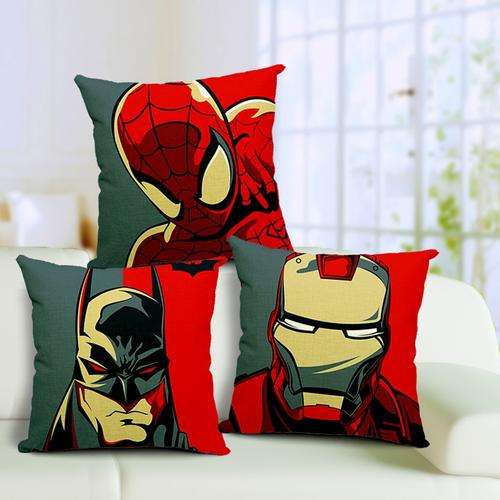 SUPERHERO CUSHIONS - IRONMAN BATMAN SPIDERMAN