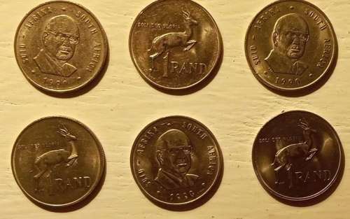 AU 1990 R1 R.S.A , Pieter W. Botha 7 coins bid on 1 to take them all