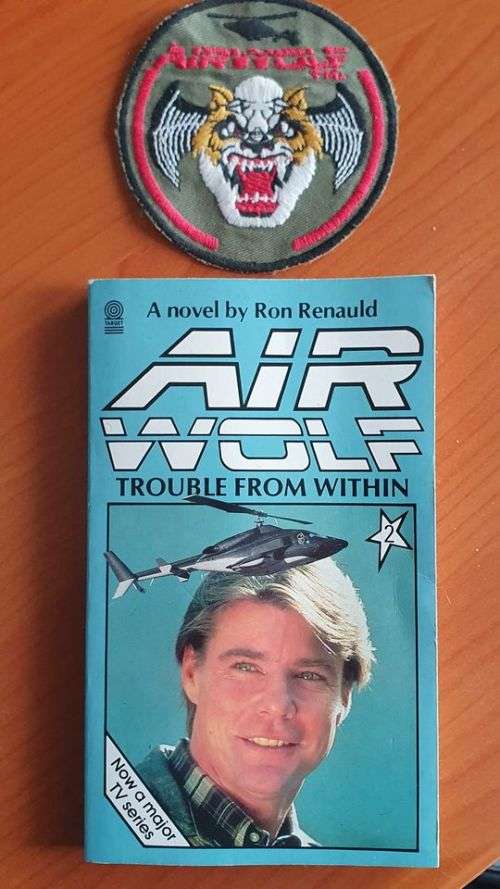 Airwolf Cloth Badge and Book
