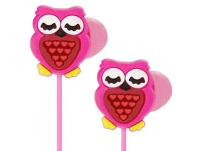 EARPHONES  - ANKIT TOONS : PINK OWL