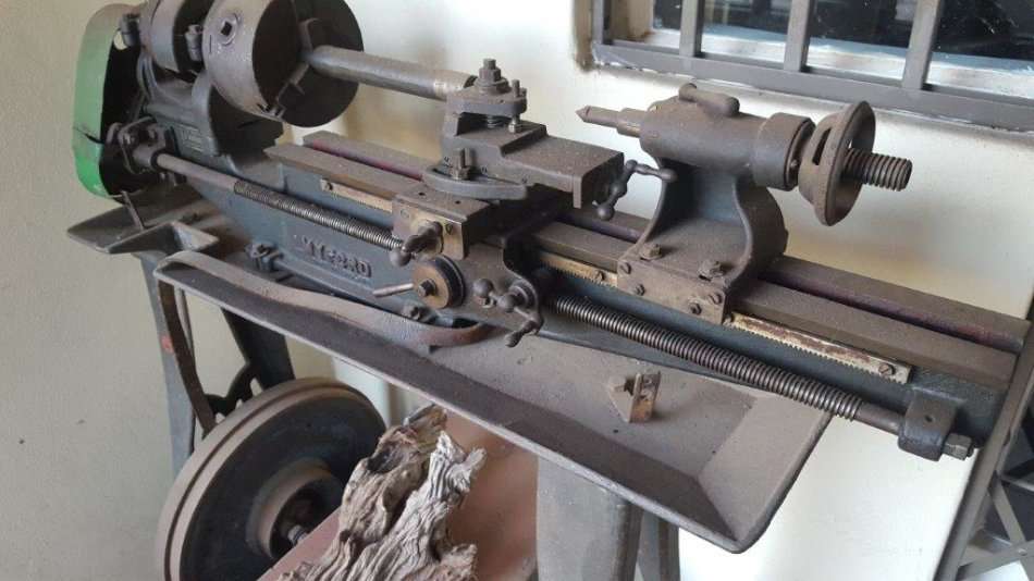 1930s Myford ML2 Antique treadle operated Lathe (with various parts and tools)