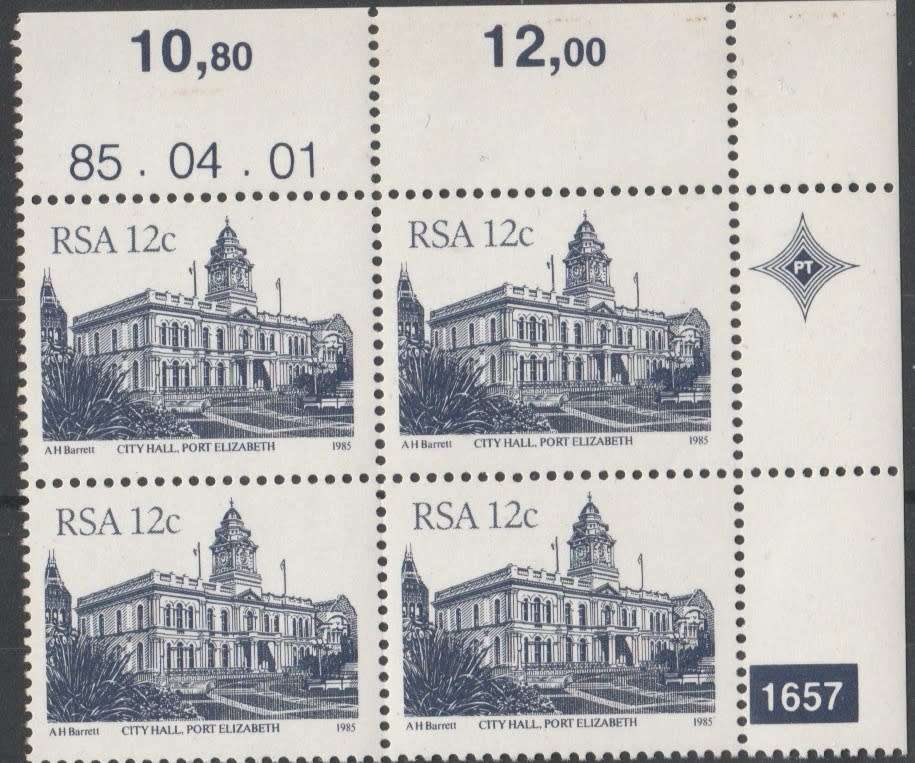 RSA 1985-04-01 4th Definitive Issue - SACC 587 x4 (Plate 1657) [SACC R3]