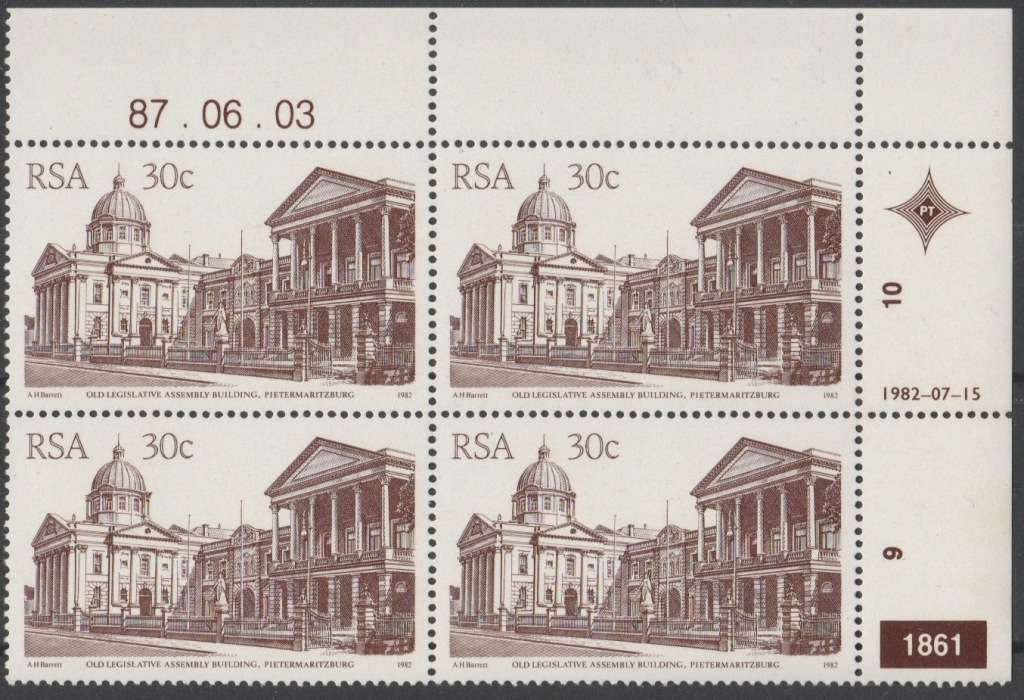 RSA 1987-06-03 4th Definitive Issue - SACC 528a x4 (Plate 1861) [SACC R28]