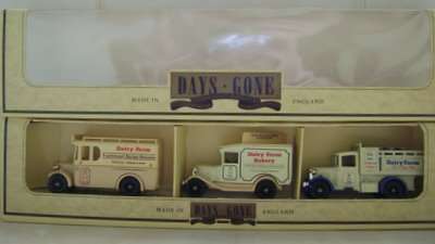 "Days - Gone"  Vintage  Delivery  Van   Set  of  Three  Models  by  Lledo
