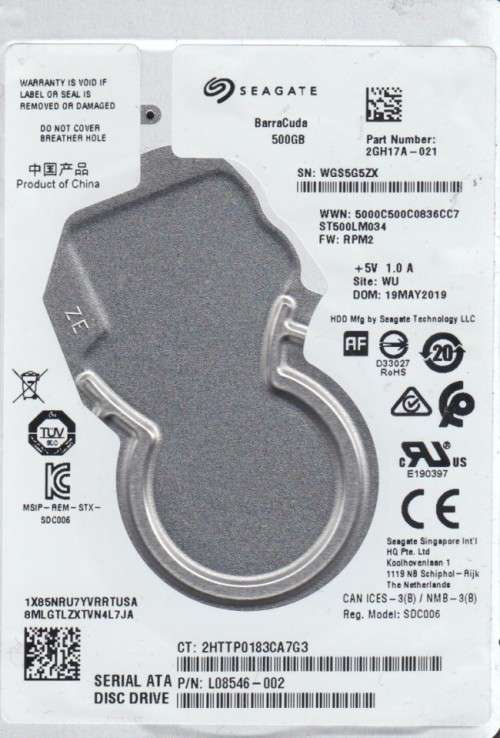 Seagate 500Gb BarraCuda  2.5` Laptop Hard Drive ** SALE **