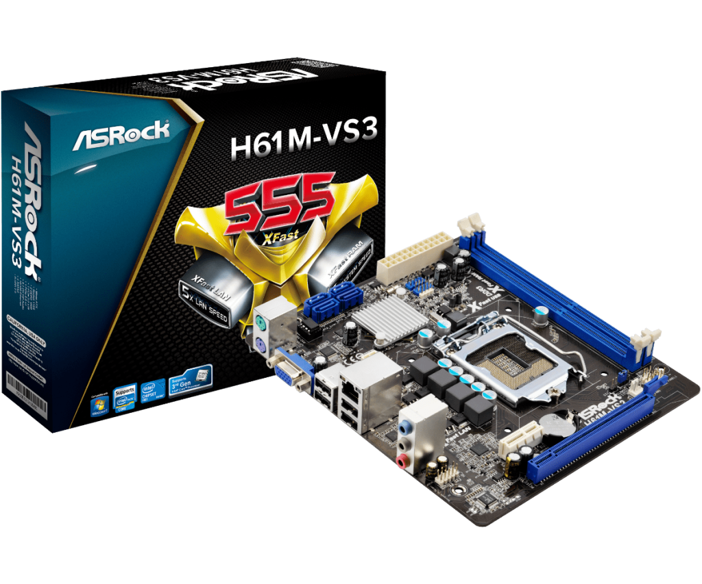 ASROCK H61M-VS3 motherboard + intel Core i5 CPU + 4Gb ram (Bundle sale !!!)