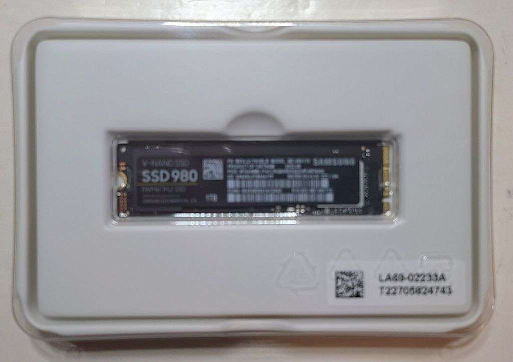 Samsung 980 1TB NVMe M.2 SSD
