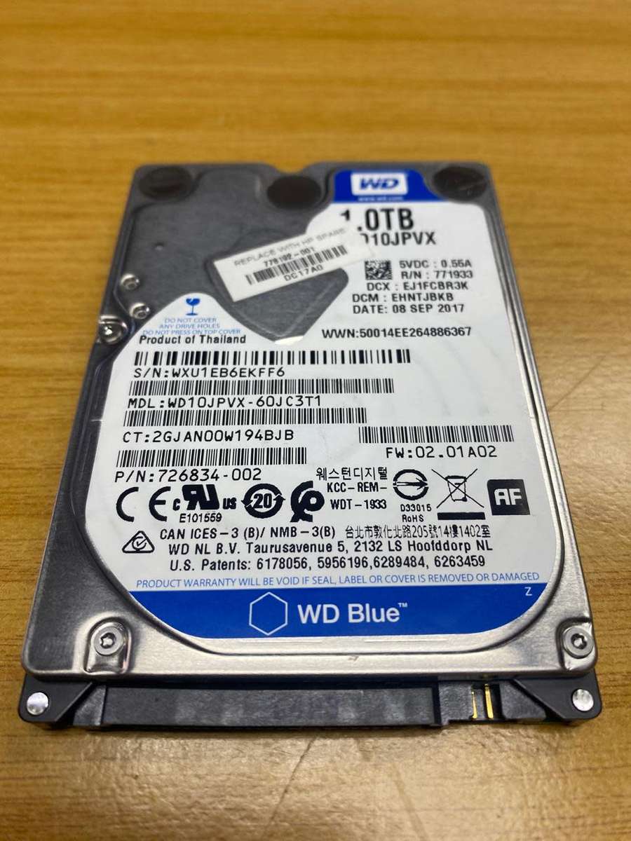 Western Digital Blue 1TB 2.5" SATAIII 5400rpm 8MB Notebook Internal Hard Drive