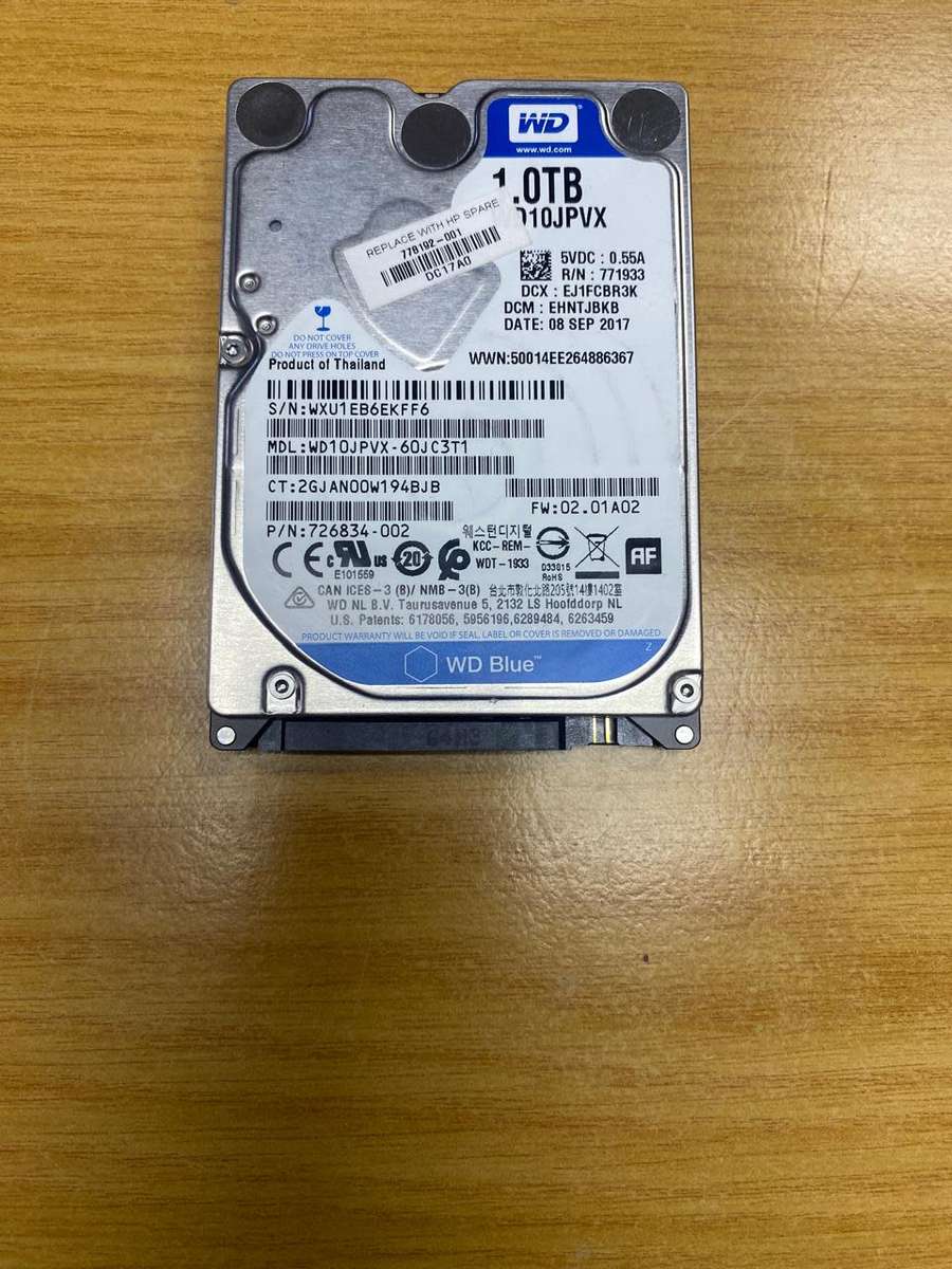 Western Digital Blue 1TB 2.5" SATAIII 5400rpm 8MB Notebook Internal Hard Drive