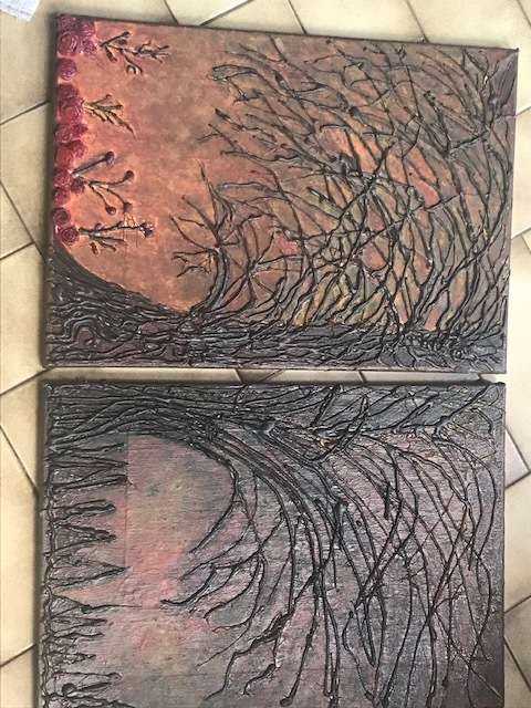 autumn acrylic painting