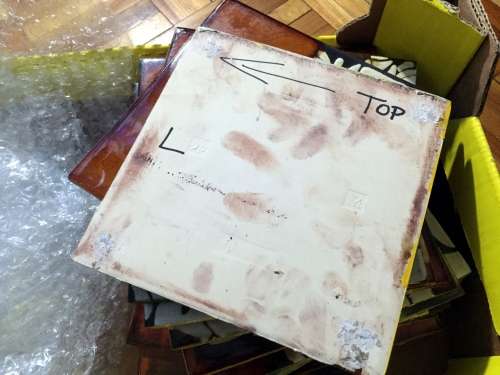 VINTAGE LARGE CERAMIC LIEBERMANN TAVERN PICTURE TILE MOSAIC/MURAL