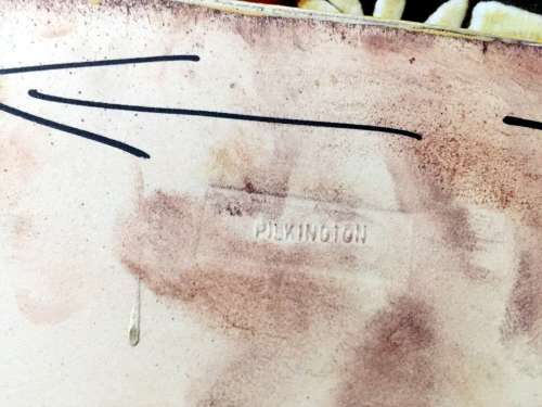 VINTAGE LARGE CERAMIC LIEBERMANN TAVERN PICTURE TILE MOSAIC/MURAL