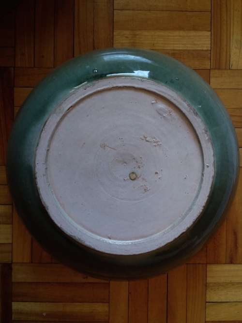 50% OFF LOT 15: VINTAGE CONRAND RAND CERAMICS LARGE CREAM-COLOURED / TURQUOISE BOWL + FREE GIFT