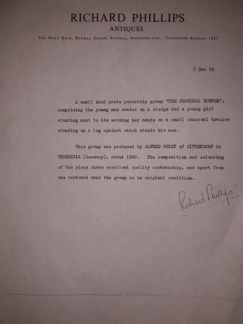 50% OFF LOT 61: INCREDIBLY RARE SITZENDORF PORCELAIN FIGURAL GROUP