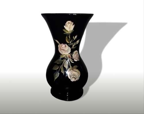 LOT 68: BEAUTIFUL & RARE LARGE MID CENTURY HAND PAINTED LUCIA VASE
