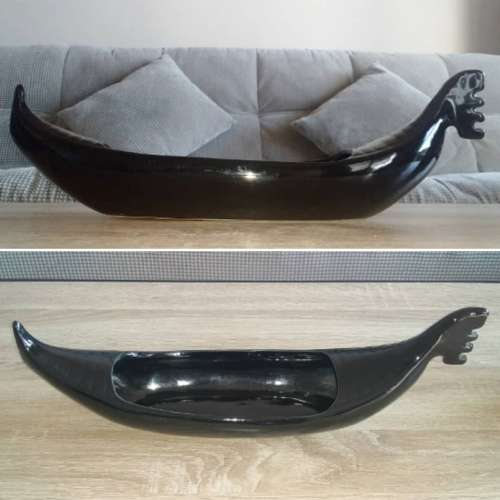 LOT 90: BLACK LUCIA MID CENTURY GONDOLA / BOAT