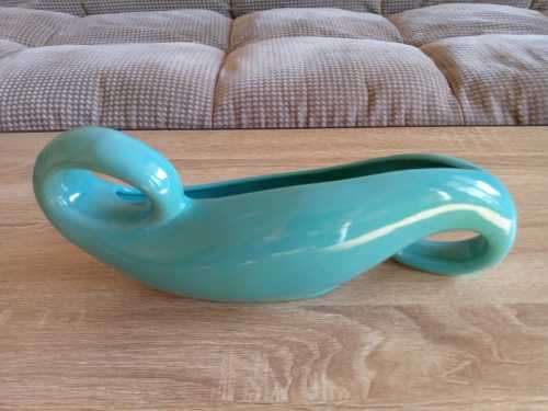 LOT 89: MAJESTIC ITALIAN VINTAGE MID CENTURY TURQUOISE VASE + FREE GIFT