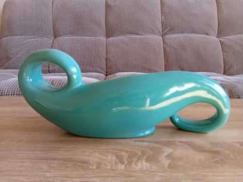 LOT 89: MAJESTIC ITALIAN VINTAGE MID CENTURY TURQUOISE VASE + FREE GIFT