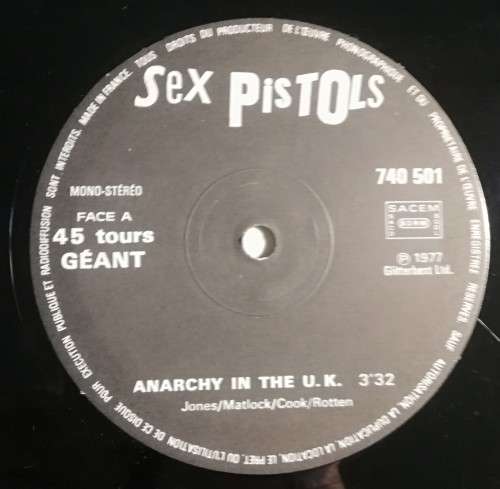 SEX PISTOLS - ANARCHY IN THE UK (VG+/VG+)