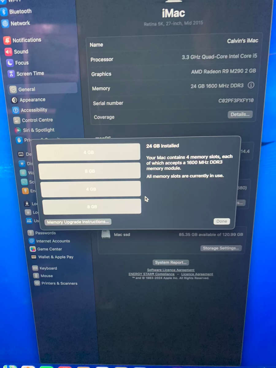 **BARGAIN BUY** MONSTER 2015 27` iMAC 5K RETINA CORE i5, 24GB RAM, 1TB HDD +128SSD- GRAB IT@R10999