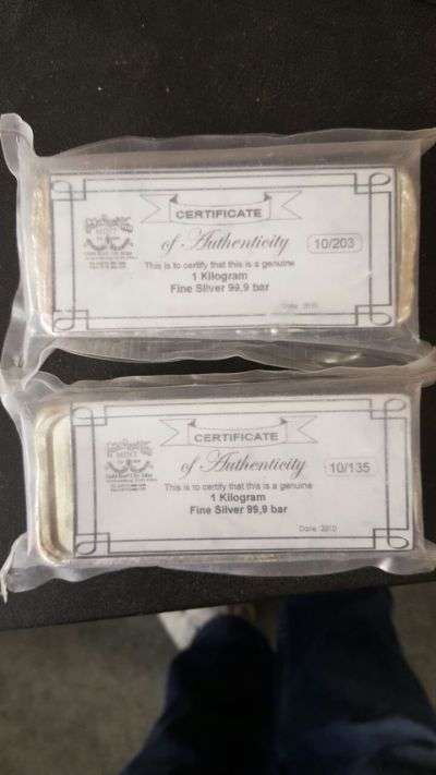 Gold Reef City 1kg Silver bars