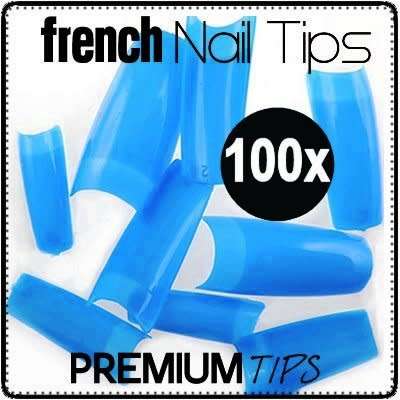 BLUE COLOR NAIL TIPS BOX 100PCS