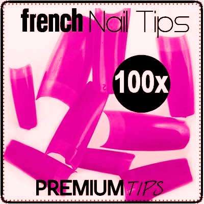PINK COLOR NAIL TIPS BOX 100PCS