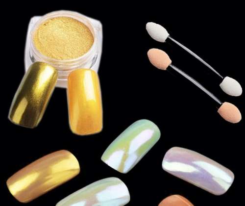 GOLD SHINY MIRROR NAIL ART PIGMENT POWDER
