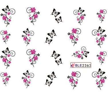 BUTTERFLY NAIL ART DECAL STICKERS 2363