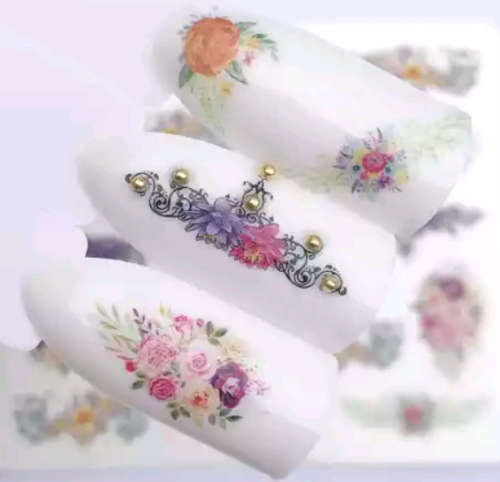 FLOWER NAIL ART WATER DECAL STICKERS 3086