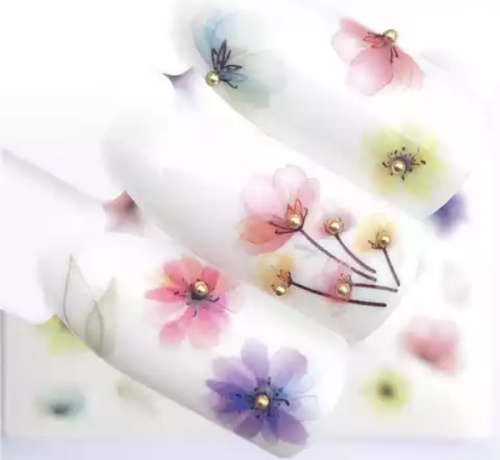 FLOWER NAIL ART WATER DECAL STICKERS 3108