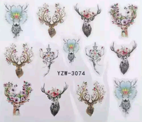 NAIL ART WATER DECAL STICKERS 3074
