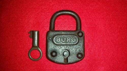 Vintage Burg lock - working with key - German