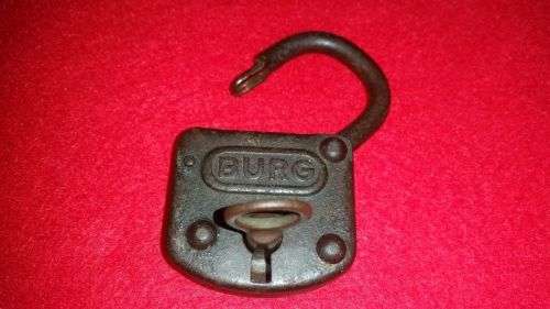 Vintage Burg lock - working with key - German