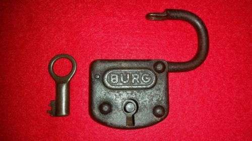 Vintage Burg lock - working with key - German