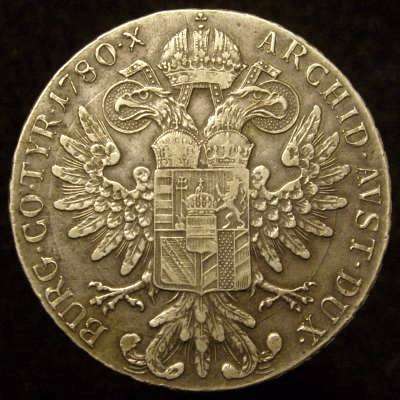 1780 Maria Theresa SIlver Thaler / Crown