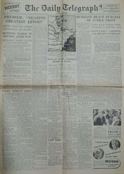 10X Authentic WW2 Newspapers - Lot 5 of 5