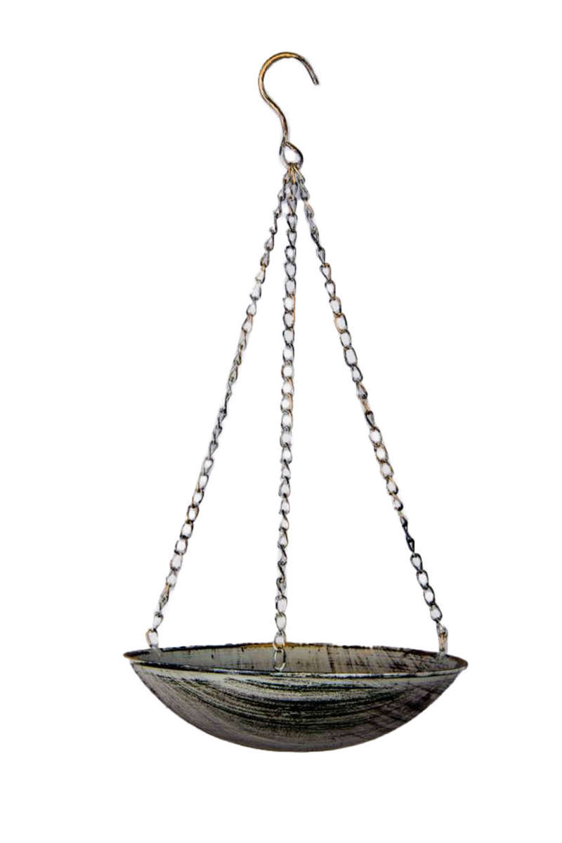 Bird Feeder Hanging Antique Grey