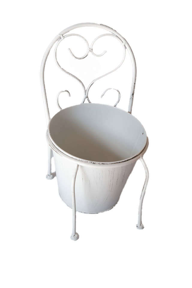 Standing Flower Pot Antique White
