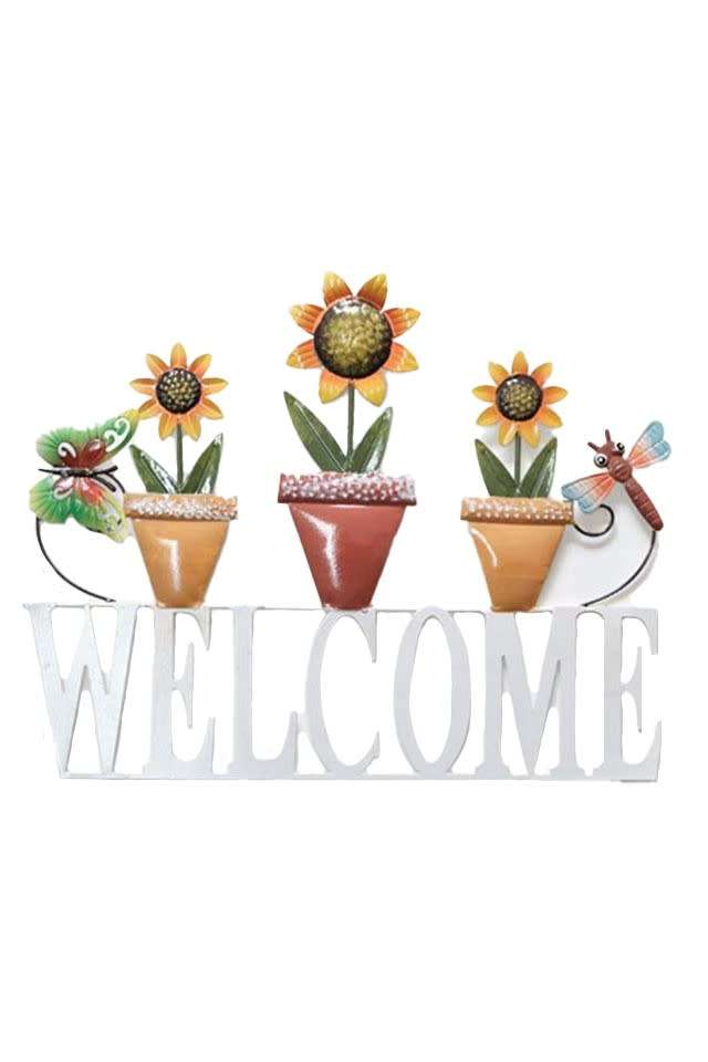 Sunflowers Welcome Sign