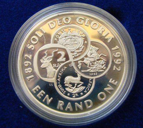 1992 R1 PROOF SILVER PROTEA COIN  - CRAZY SALE