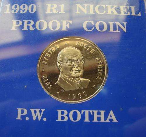 1990 R1 PROOF PW BOTHA COIN  - CRAZY SALE