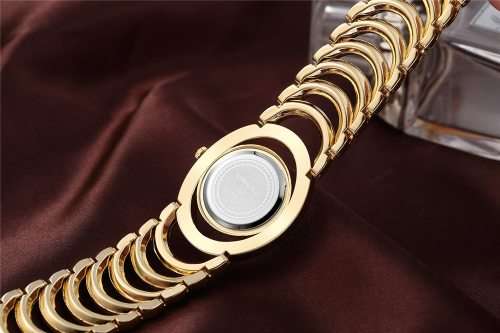 CRRJU Diamond Link Womans Watch - Rose Gold Strap White Face